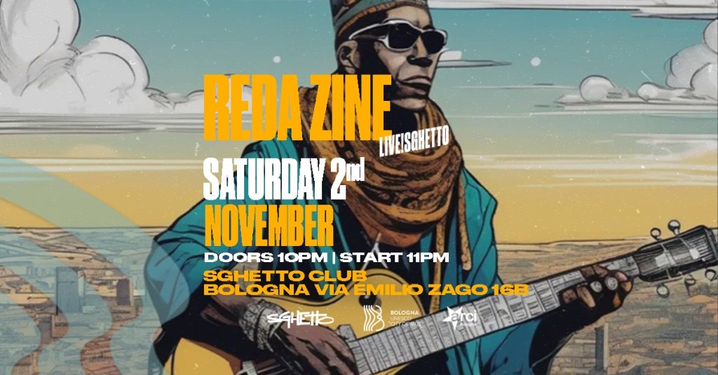𝗥𝗘𝗗𝗔 𝗭𝗜𝗡𝗘 𝗤𝗨𝗜𝗡𝗧𝗘𝗧
Reda Zine è un musicista italo-marocchino attivo da moltissimi anni in Italia, in progetti di matrice Afrobeat e Gnawa sperimentale e post-coloniale. Accompagnato da una solida line-up di stampo Gnawarock, il suo progetto solista vede la partecipazione di eccellenti compagni di palco (Mineo alle percussioni e BV, Kone alla batteria e strumenti tradizionali, Messico al basso) e l'aggiunta di Aziz Soldi ai BV e krakeb. Il repertorio originale, con solide radici africane, è ispirato da culti di possessione e di trance come forme di cura spirituale collettiva nella diaspora. Preparatevi a rimanere folgorati da questa performance dalla potente energia tribale.
⏳ 𝗣𝗼𝗿𝘁𝗲 22.00 | 𝗜𝗻𝗶𝘇𝗶𝗼 𝗰𝗼𝗻𝗰𝗲𝗿𝘁𝗼 23:00
✨ 𝗖𝗼𝗻𝘁𝗿𝗶𝗯𝘂𝘁𝗼* 8€/5€ dopo concerto
📍𝗦𝗚𝗛𝗘𝗧𝗧𝗢 𝗖𝗟𝗨𝗕 Via Emilio Zago 16/b 40128 Bologna