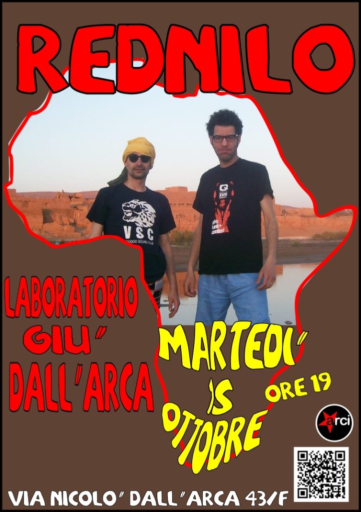REDNILO live laboratorio Giù dall'Arca. via nicolò dall'arca 43/f
#DesertBlues #Afrofunk #Gnawarock